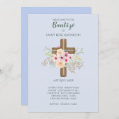 Blumenkreuz BAUTIZO Bautismo Taufprogramm Programm (Vorne/Hinten)