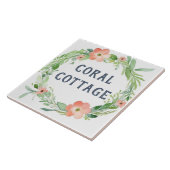 Blumenkreuz, benutzerdefiniertes Hausnamenschild S Fliese (Seite)