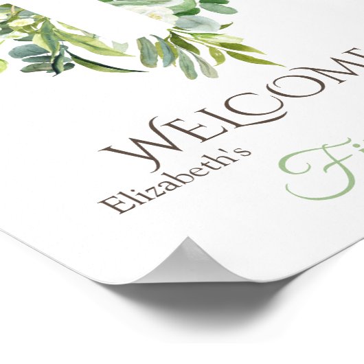 Blumenkreuz Blätter Erste Heilige Kommune Poster (Ecke)