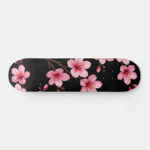 Blumenkreuz Blossom Monogram Black Pink Girl Skateboard (Horizontal)