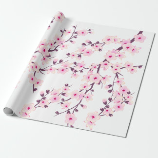 Blumenkreuz Blossom Pink Weißes Wrapping Paper Geschenkpapier