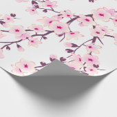 Blumenkreuz Blossom Pink Weißes Wrapping Paper Geschenkpapier (Ecke)