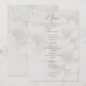 Blumenkreuz Blossom Wedding Menu Menükarte (Vorne/Hinten)