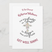 Blumenkreuz-Brust-Karte Einladung (Vorne/Hinten)