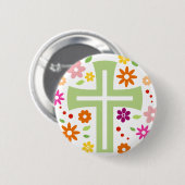 Blumenkreuz Button (Vorne & Hinten)