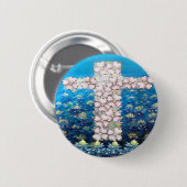 Blumenkreuz Button (Vorne & Hinten)