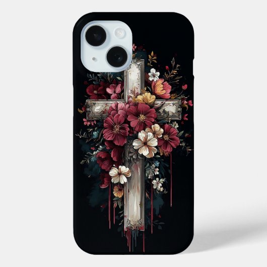 Blumenkreuz Case-Mate iPhone Hülle (Rückseite)