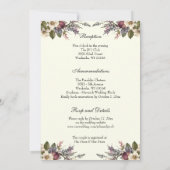 Blumenkreuz Christliche Hochzeitsszenarien katholi Einladung (Rückseite)