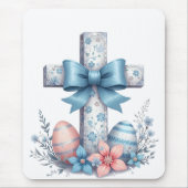 Blumenkreuz Coquette Jesus Bob Christliche Religio Mousepad (Vorne)