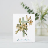 Blumenkreuz Einladung (Stehend Vorderseite)