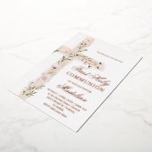 Blumenkreuz Erste Heilige Kommune Folieneinladung (Gedreht)