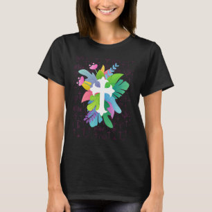 Blumenkreuz Gottsbibel Christus Christlich T-Shirt