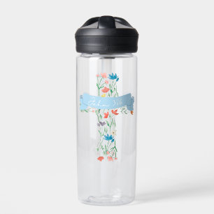 Blumenkreuz John 3:16 Trinkflasche