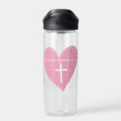 Blumenkreuz John 3:16 Trinkflasche (Rückseite)