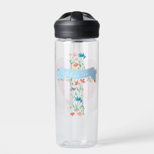 Blumenkreuz John 3:16 Trinkflasche