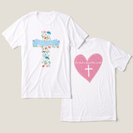 Blumenkreuz John 3:16 Unisex Tri-Blend Shirt