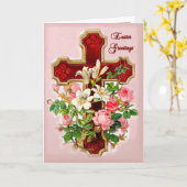 Blumenkreuz Karte (Gelbe Blume)