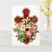 Blumenkreuz Karte (Gelbe Blume)