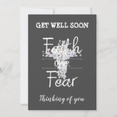 Blumenkreuz mit Christlichem Zitat Get Well Card Karte (Vorderseite)