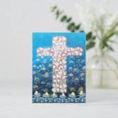 Blumenkreuz Postkarte (Stehend Vorderseite)
