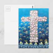 Blumenkreuz Postkarte (Vorne/Hinten)