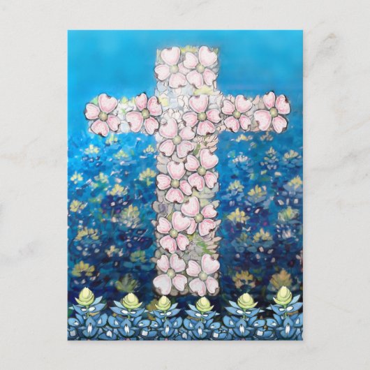 Blumenkreuz Postkarte (Vorderseite)