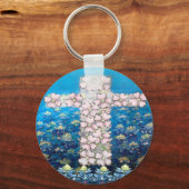 Blumenkreuz Schlüsselanhänger (Vorderseite)