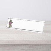 Blumenkreuz Schreibtischnamensplakette (Vorderseite )