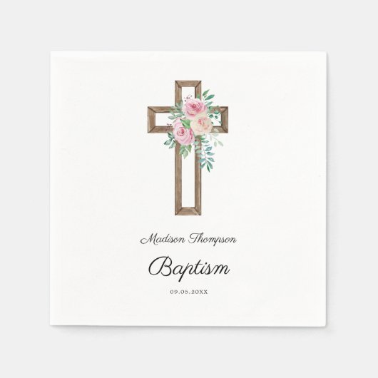 Blumenkreuz Serviette (Vorderseite)