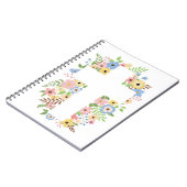 Blumenkreuz-Spiralfolien Notizblock (Linke Seite)