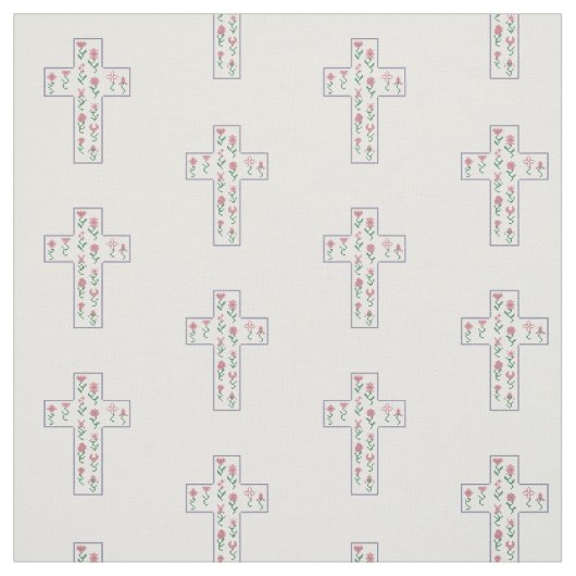 Blumenkreuz Stoff (Muster)