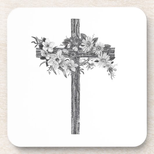 Blumenkreuz-Untersetzer Getränkeuntersetzer (Vorderseite)
