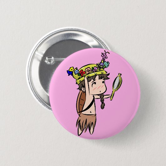 Blumenkrone Button (Vorne & Hinten)