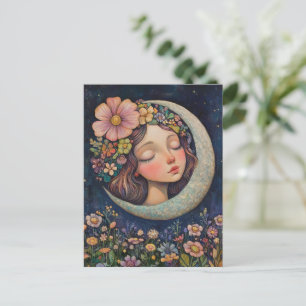 Blumenkrone & Halbmond Postkarte