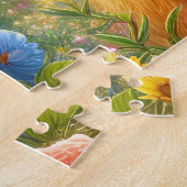 Blumenkrone Highland-Kuh Puzzle (Seite)