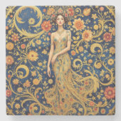 Blumenkrone Steinuntersetzer (Vorderseite)