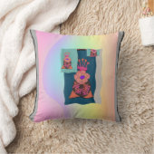 Blumenkronen Collage Kissen (Decke)
