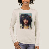 Blumenkronenmädchen Tri-Blend Shirt (Vorderseite)