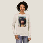 Blumenkronenmädchen Tri-Blend Shirt (Volle Vorderseite)