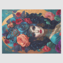 Blumenkronenpapier zum Dekoupage-Gewebe