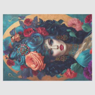 Blumenkronenpapier zum Dekoupage-Gewebe Seidenpapier