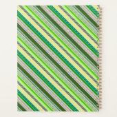 Blumenkronenstreifen Personalisierte Monogramm Planer (Rückseite)