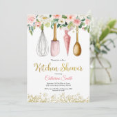 Blumenküche Bridal Dusche Einladung (Stehend Vorderseite)