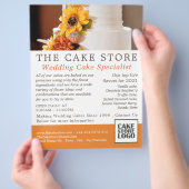 Blumenkuchen, Kuchen/Kuchen-Store Werbung Flyer (Hand)