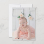 Blumenkuchen zum ersten Geburtstag Einladung - jed (Rückseite)