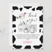 Blumenkuh Print Birthday Danke Karte (Vorderseite)