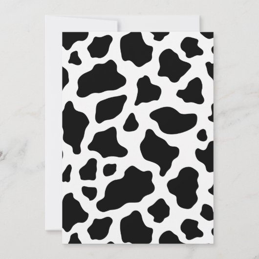 Blumenkuh Print Birthday Danke Karte (Rückseite)