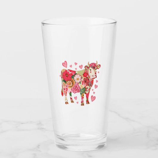 Blumenkuhpingel, Niedliche Kuhkonstruktionsleuchte Glas (Vorderseite)