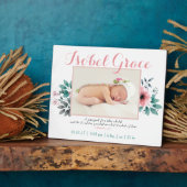 Blumenkündigung mit Bibelverse Fotoplatte (Seite)