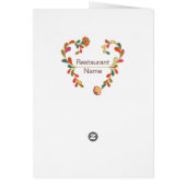 Blumenkunst-Deko, der Menü Wedding ist (Hinten)